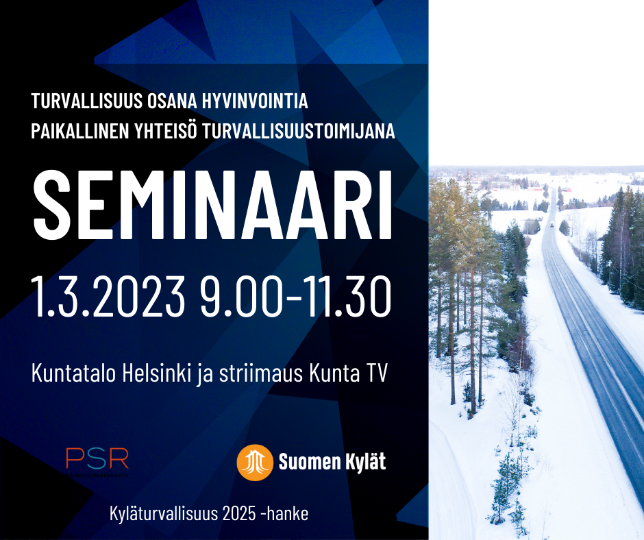 Kyläturvallisuus 2025 -hankkeen Päätösseminaari - Pohjois-Savon Kylät Ry